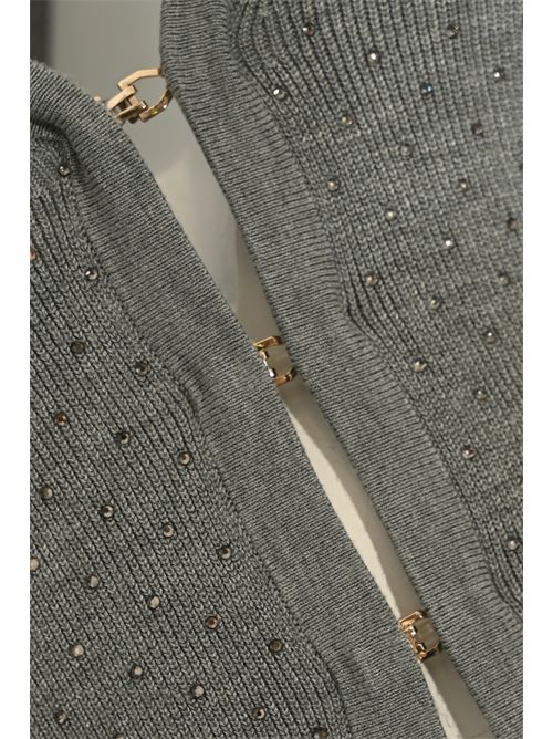 Cardigan in maglia di viscosa con strass Patrizia Pepe | 8K0318 K270S726